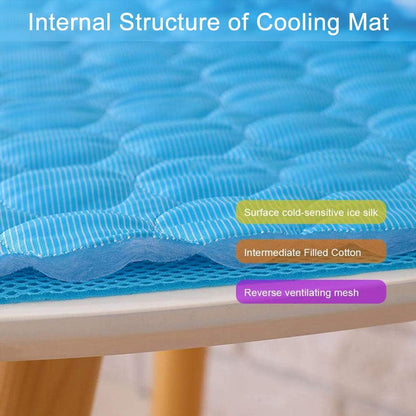Self-Cooling Mat for Dogs Cats-Ice Silk Pet Cooling Pad, Portable & Washable Dog Cooling Blanket for Kennel/Sofa/Bed/Floor/Car Seats